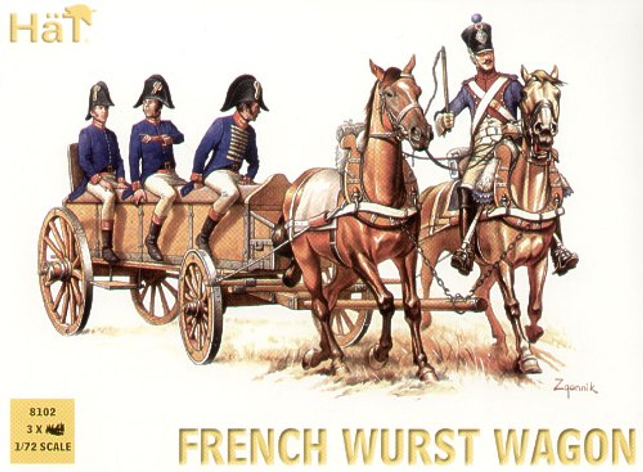 Figurines Plastique 1/72 Chariot à Viande Napoléonien - HäT 8102 - Pour Maquettisme Historique