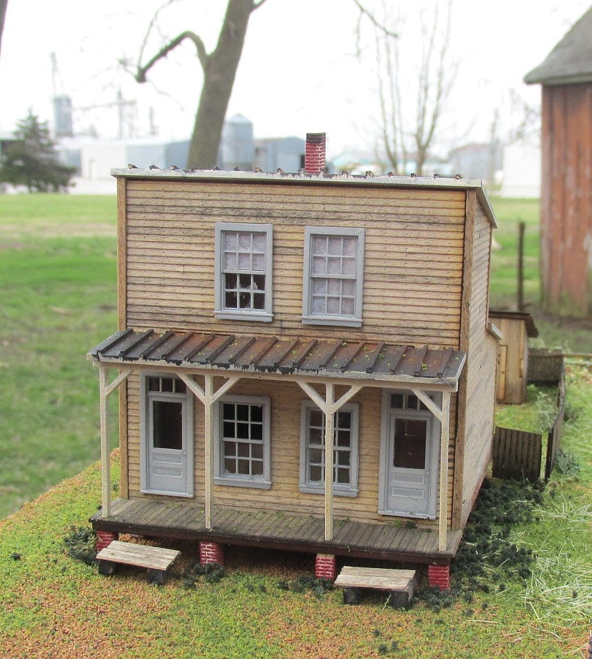 thumbnail image 2 of S Scale Wooden Company House Kit - 1:64 Scale Unassembled Model Building By Perplexing Puzzles Plus 2 of 6