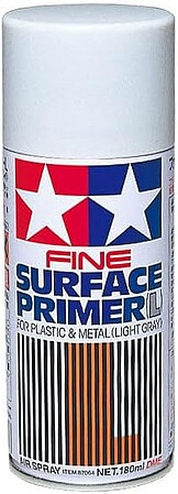 thumbnail image 2 of Tamiya 87064 Gray Fine Surface Primer L – 180ml Spray Can For Plastic Models 2 of 2